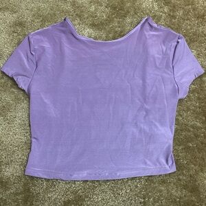 Shein Openback Purple Croptop